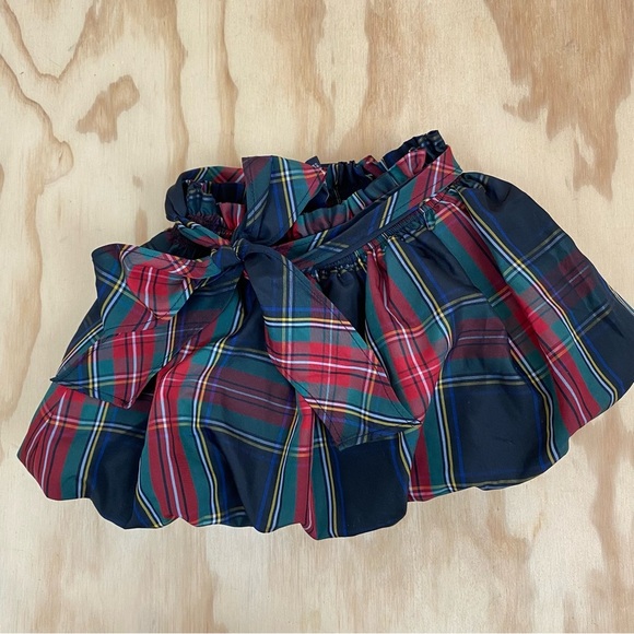 Ralph Lauren Baby Toddler Holiday Plaid Bubble Skirt Tie Waist - Picture 1 of 4
